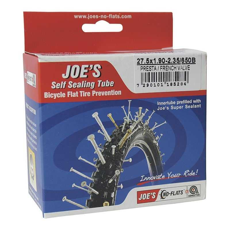 JOES Camara valvula presta fina con latex antipinchazos 27.5x1.90-2.35 332A4
