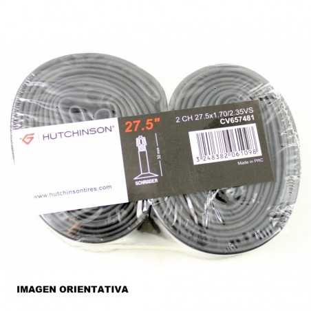 HUTCHINSON Juego de 2 cámaras aire Schrader para neumáticos bicicleta 27.5x1.70-2.35 con válvula gruesa 40mm 316973