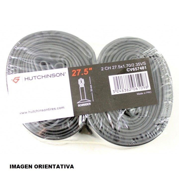 HUTCHINSON Juego de 2 cámaras aire Schrader para neumáticos bicicleta 27.5x1.70-2.35 con válvula gruesa 40mm 316973