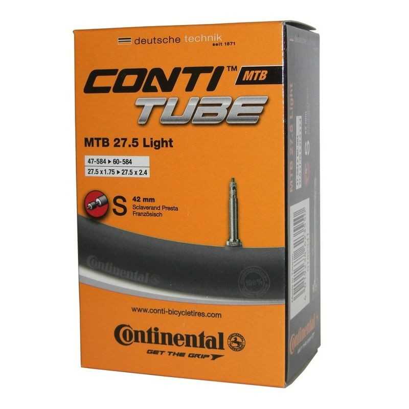 CONTINENTAL Camara de aire para bicicleta 27.5x1.75-2.40' MTB LIGHT 42MM 321165
