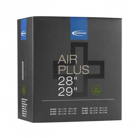 SCHWALBE Camara de aire para bicicleta AV19AP AIR PLUS 28 STANDARD 40 MM (40/62-622) 709264