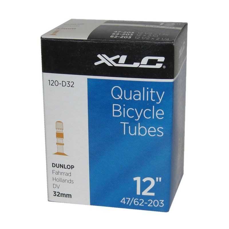 XLC Camara de aire para bicicleta 120-D32 12 1/2 X 2 1/4 47/62-203 DUNLOP 32MM 2508120000