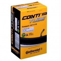 CONTINENTAL Camara de aire para bicicleta COMPACT 10/11/12x1/2x1.75-2.5 STANDARD 34 MM 45º (44-194/62-222) 709174