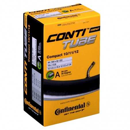 CONTINENTAL Bicycle inner tube COMPACT 10/11/12x1/2x1.75-2.5 STANDARD 34 MM 45º (44-194/62-222) COMPACT 10/11/12x1/2x1.75-2.5 ST