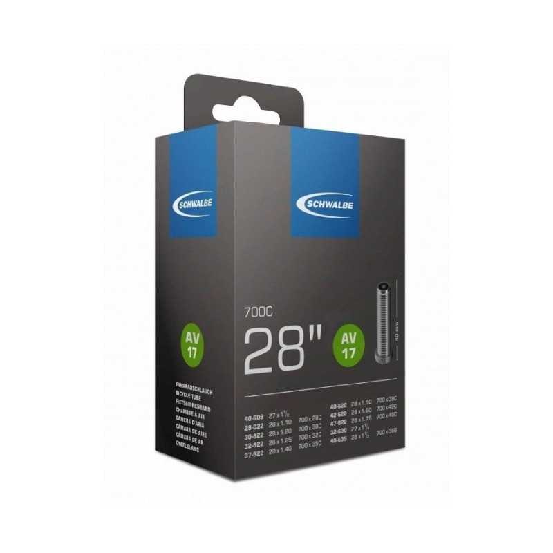 SCHWALBE Camara de aire para bicicleta 28x1.75/700x45C TOUR 40MM 318542