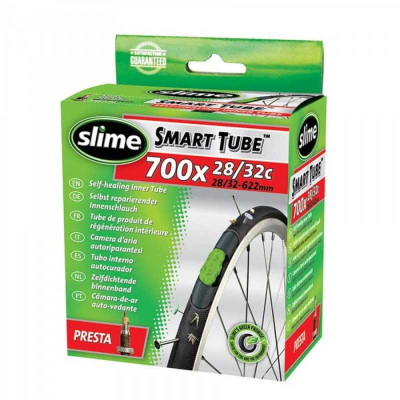 SLIME Camara de aire para bicicleta SMART TUBE 28 700X35/43C SCHRADER 40 MM 704045