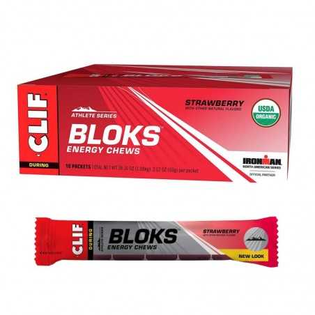 CLIF Caja 18 gominolas energéticas sabor fresa BLOCKS 1200105000069