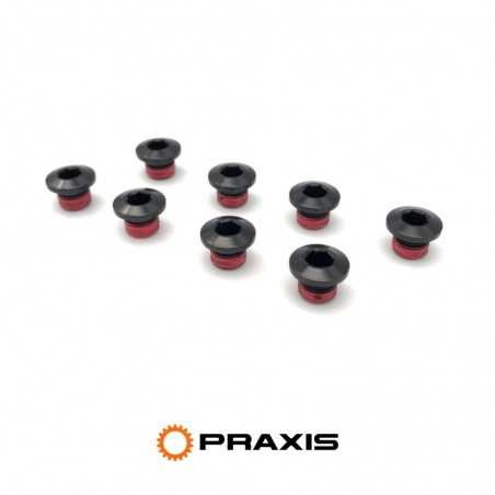 PRAXIS Set of 8 alloy screws for bottom bracket X-RING ALLOY 160 BCD X-SPIDER X-RING ALLOY 160 BCD X-SPIDER TP-0001X