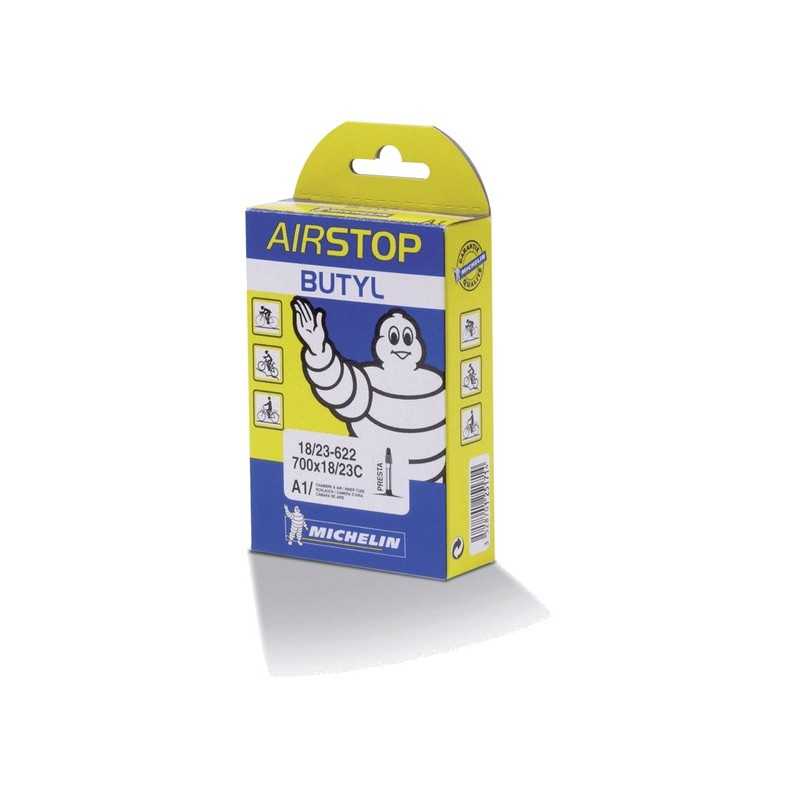 MICHELIN Cámara de aire con válvula Presta fina 40mm para bicicletas 700x25-32c 31244