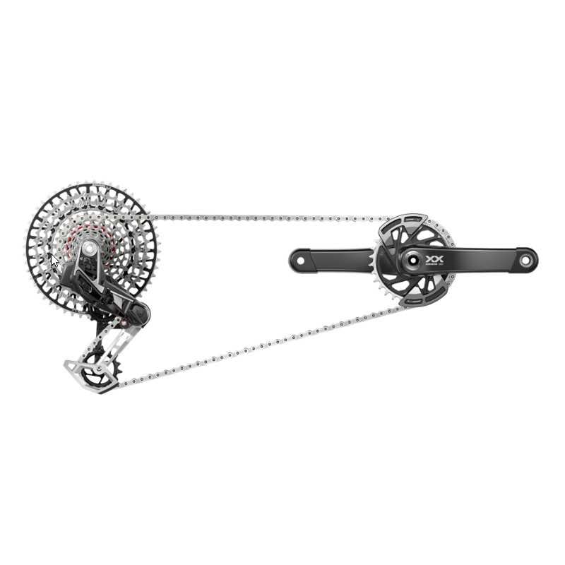 SRAM electronic group potentiometer bicycle XX T-TYPE EAGLE AXS WIDE DUB POD DIRECT MOUNT 32T 1X12V (10-52) 107445VAR