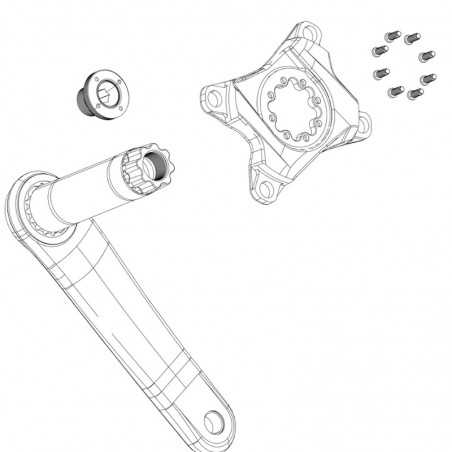 SRAM Kit guía de cadena para plato GUIA X0 D1 32T 107571