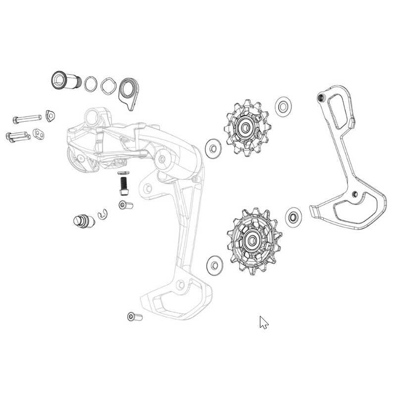 SRAM Juego ruletas ruedas roldanas cambio trasero XX T-TYPE EAGLE AXS 107592