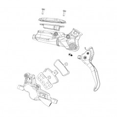 SRAM Kit recambio maneta freno disco carbono CODE ULTIMATE STEALTH C1 107832
