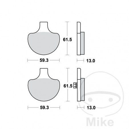 front brake pad set pc