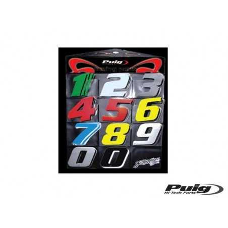PUIG Expositor de pared con numeros vinilo 1 2 3 4 5 6 7 8 9 0 y racing 2562