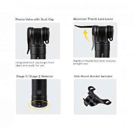 TOPEAK Bomba inflador hinchador bicicleta con 2 opciones de inflado ROADIE 58917