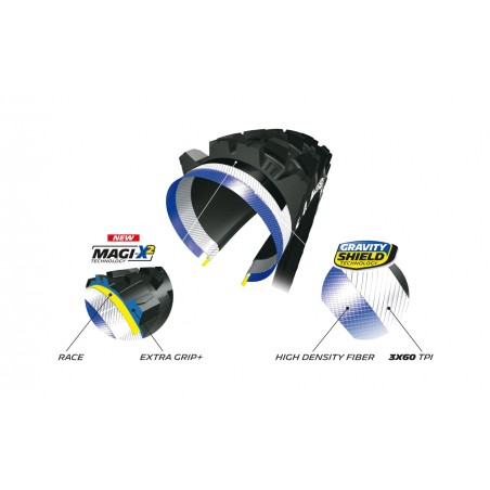 MICHELIN Cubierta neumático bicicleta 29X2.40 WILD ENDURO FRONT MAGI-X TUBELESS READY 60753