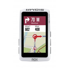 SIGMA Cuentakilometros bicicleta con set de accesorios completo GPS ROX 12.1 EVO WHITE 61356