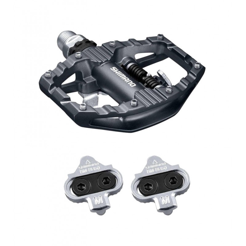 SHIMANO Bicycle pedal + cleats EH500 SPD SM-SH56 4524667866312