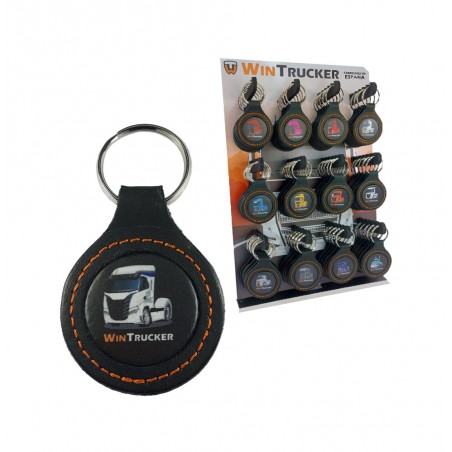leren sleutelhanger van vrachtwagentype pegaso75a