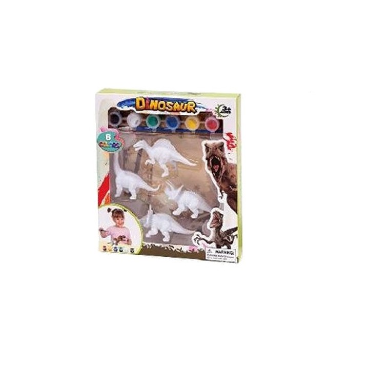 VARIOS Dinosaurs to paint toy 4 assorted models 16332
