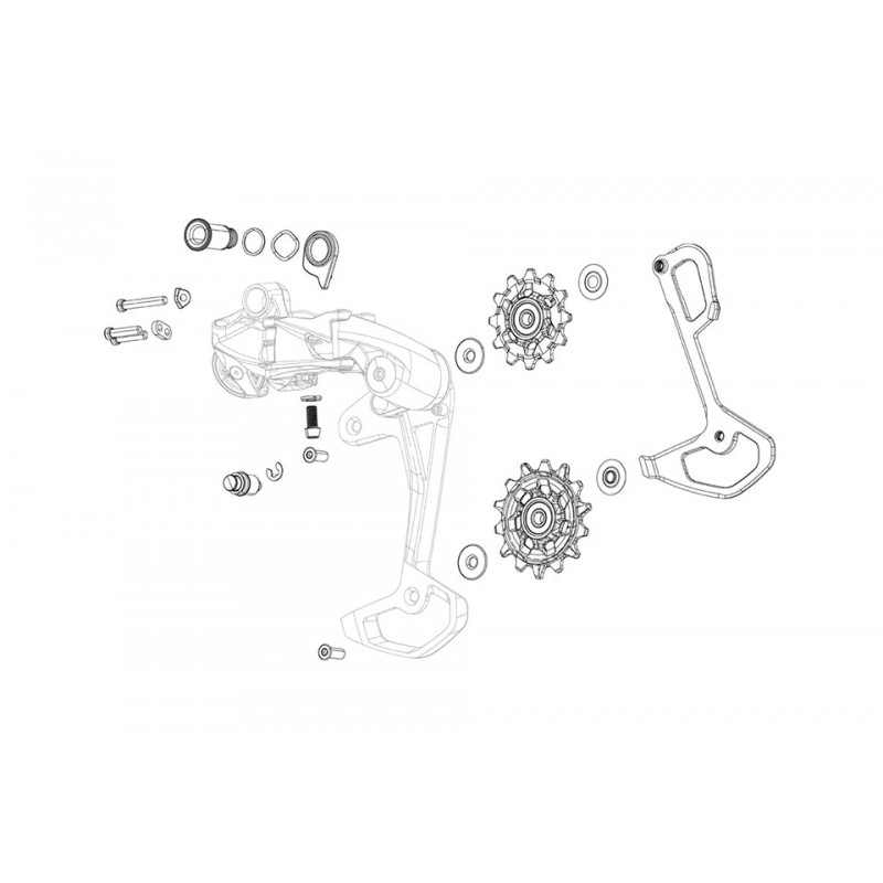 SRAM Jaula interior cambio RED XPLR AXS E1 CARBONO (INCLUYE TORNILLOS ALUMINIO) 108493