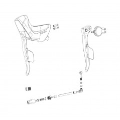 SRAM Kit recambio maneta freno/cambio izquierda disco (incluye apoyamanos) APEX ETAP AXS 107927