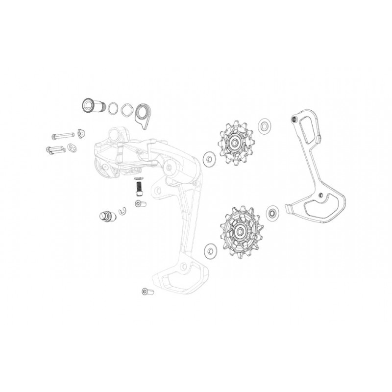 SRAM Jaula interior cambio axs incluye tornillos APEX XPLR 107948