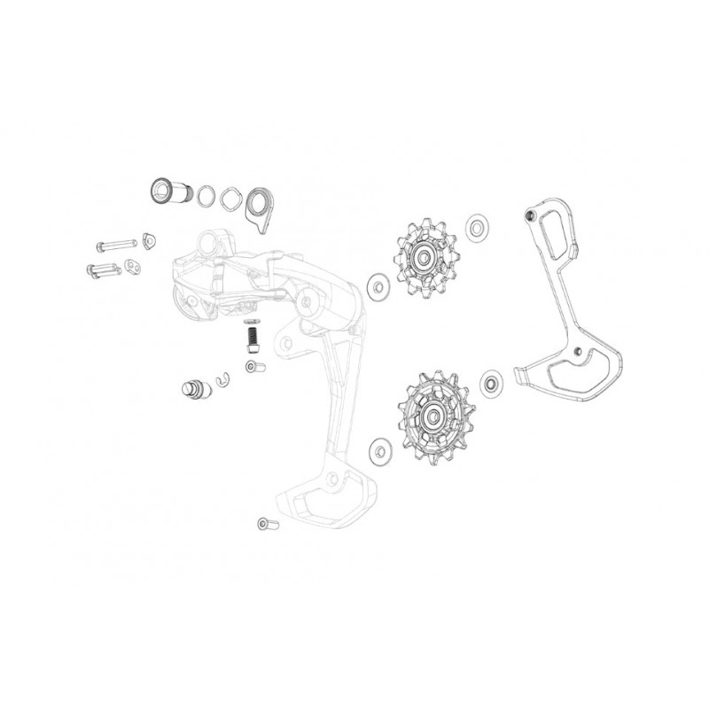 SRAM Axs rear derailleur wheel roulette set includes screws APEX XPLR 107949