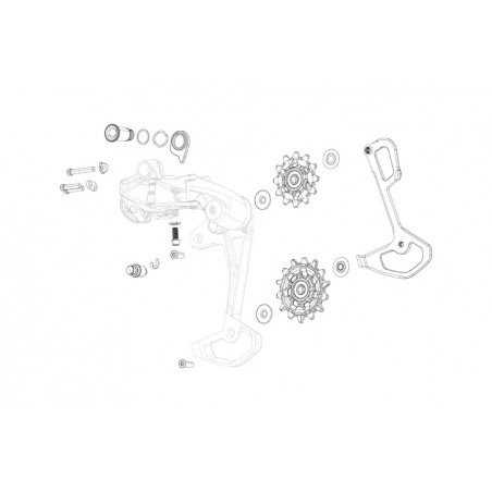 SRAM Juego ruletas ruedas cambio trasero axs incluye tornillos APEX XPLR 107949