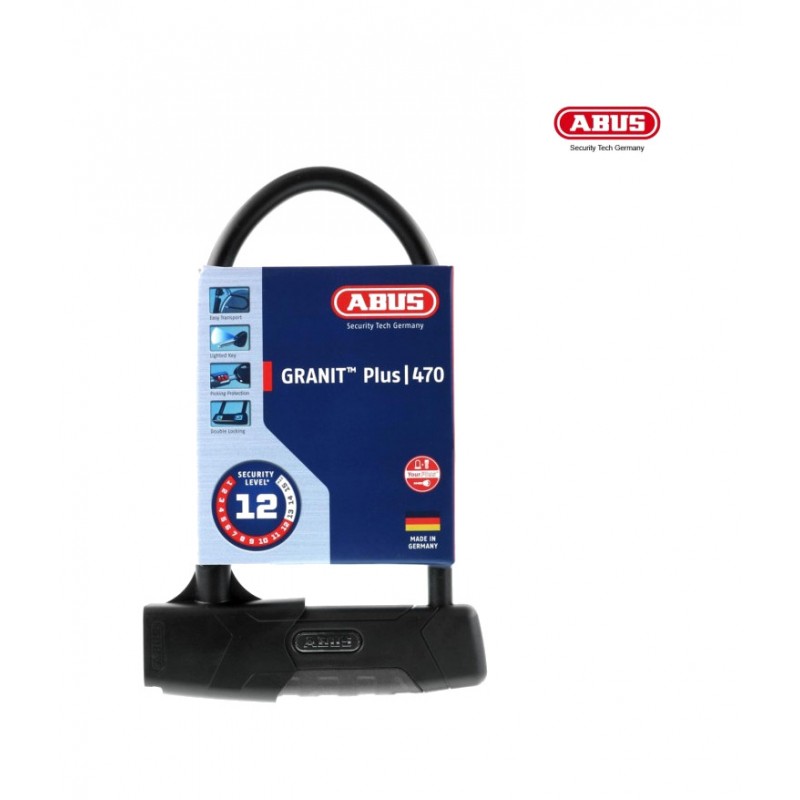 ABUS Padlock with highest security level GRANIT PLUS 470/150HB230 + USH470 12 4003318112492