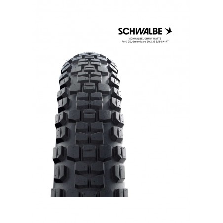 SCHWALBE Tire for bicycle JOHNNY WATTS PERF DD GREENGUARD 29X2.35 B/B-SK+RT 4026495910996