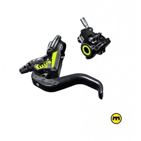MAGURA Disc brake, lever with pump and caliper MT8SL CARBON 1-FINGER 2 PISTONES 185 G FLATMOUNT MTB 4055184021958