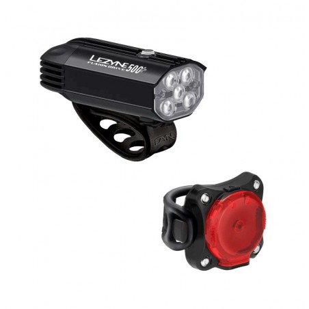 LEZYNE Front and rear led bicycle lights FUSION DRIVE 500+ / ZECTO 200+ PAIR SATIN 4710582552076