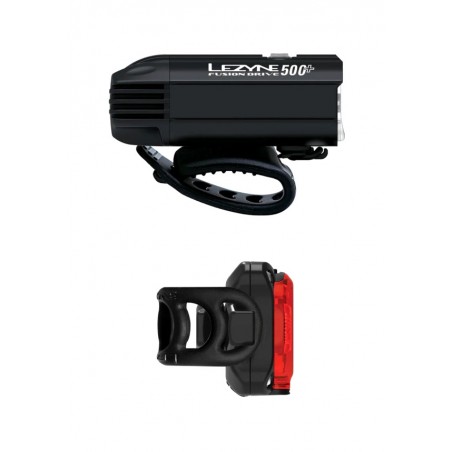 LEZYNE Luces led para bicicleta delantera y trasera FUSION DRIVE 500+ / ZECTO 200+ PAIR SATIN 4710582552076