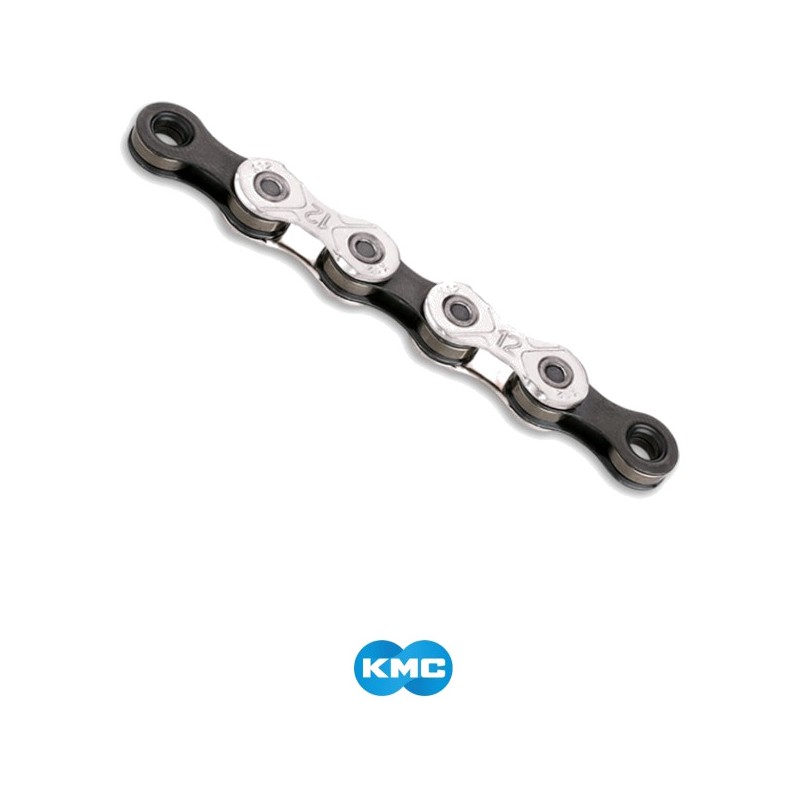 KMC Cadena para bicicleta X-12 12V 126 LINKS 234 G SILVER/BLACK 4715575897486