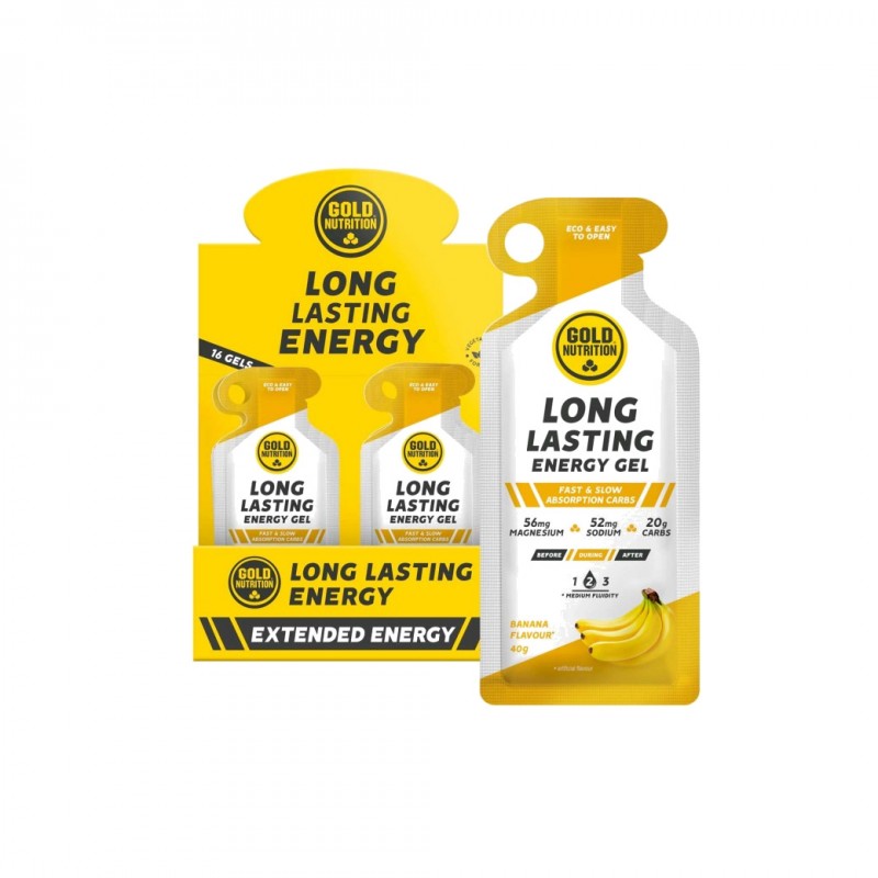 GOLD NUTRITION Banana flavor long-lasting energy gel LONG LASTING - 16 X 40 G 16U 5601607076969
