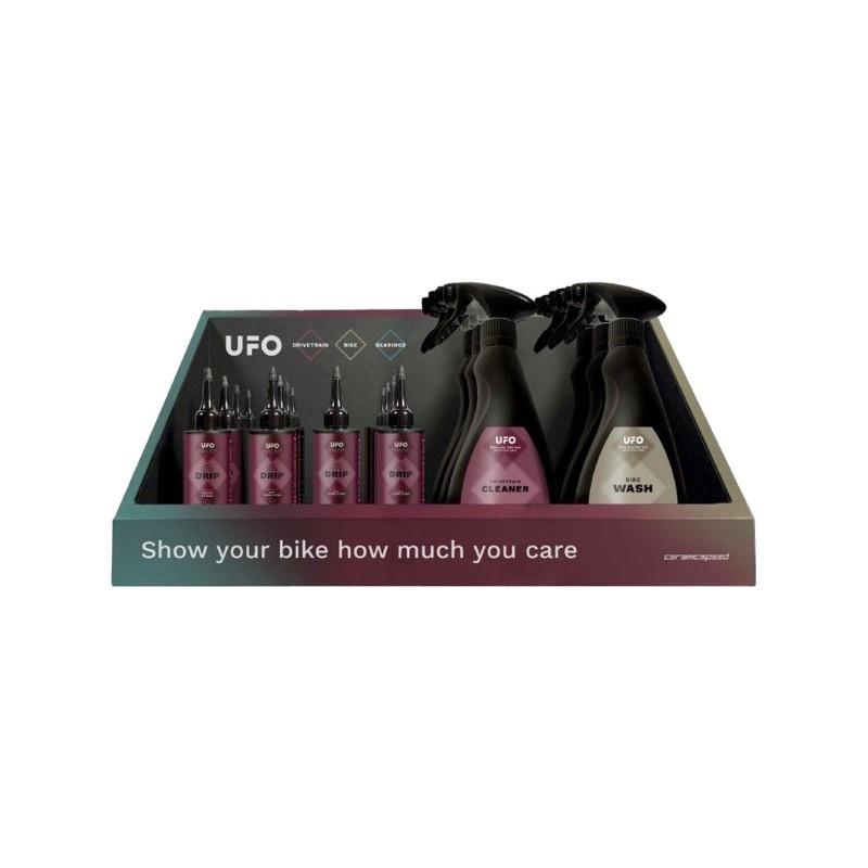 CERAMICSPEED Dry lubricant for all conditions UFO DRIP 100ML - 500ML PACK + DISPLAY 5711050114375