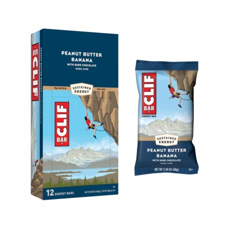 CLIF Barra energética de mantequilla cacahuete, banana y chocolate BAR 12U CACAHUETE CHOCO 722252387653