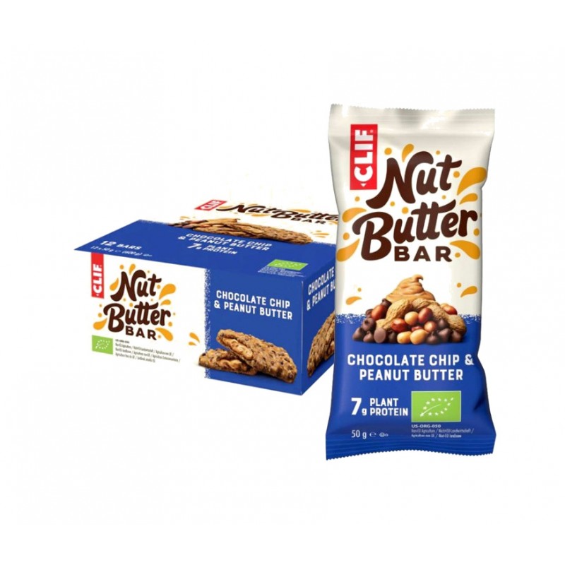CLIF Chocolate Chip and Butter Energy Bar 12U PEPITAS DE Y MANTEQUILLA CA 722252869234