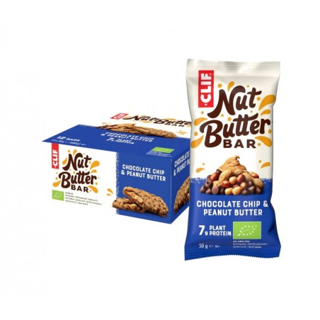 CLIF Barra energética de pepitas chocolate y mantequilla BAR 12U CA 722252869234