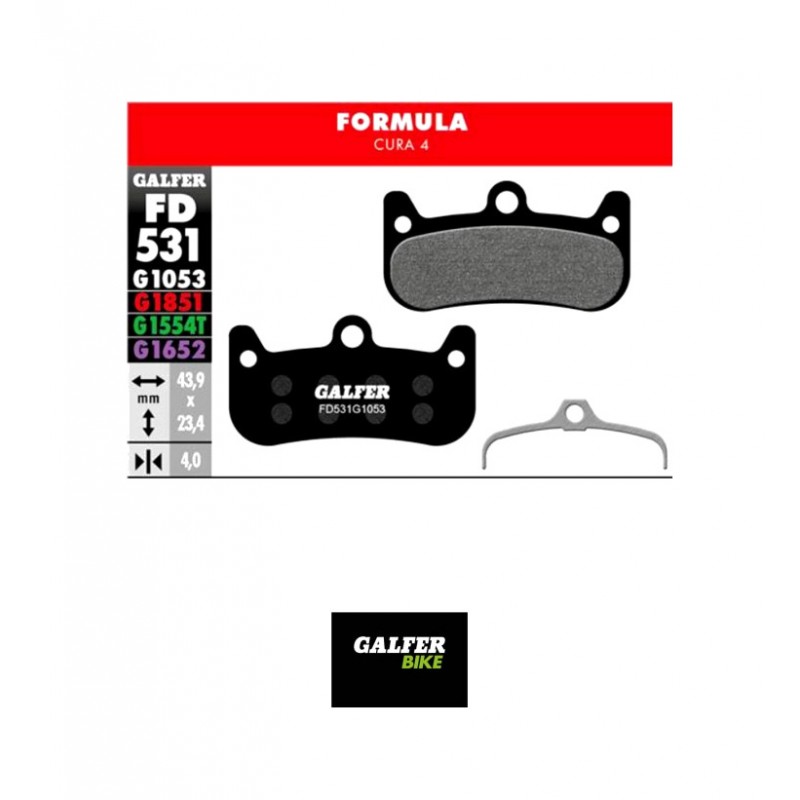 GALFER PASTILLAS DE FRENO FORMULA CURA 4 - FD531G STANDARD G1053 8400170085098