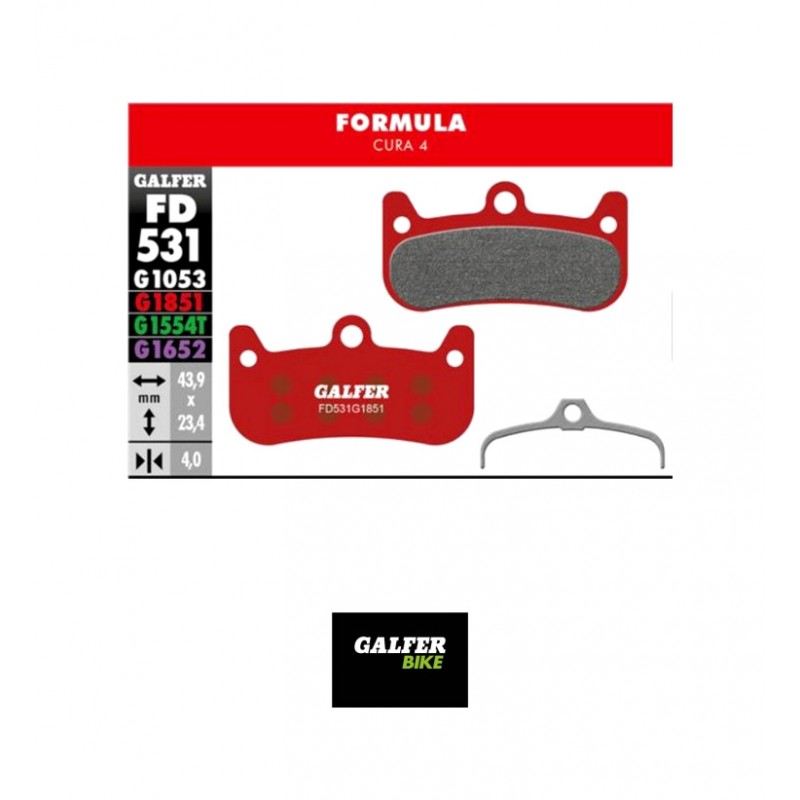 GALFER PAD, BRAKE FORMULA CURA 4 - FD531G ADVANCED G1851 MTB 8400170085104