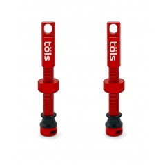 TÖLS Líquido antipinchazos para tubeless con kit de válvulas presta aluminio color rojo mate 44MM RED 8436577118206