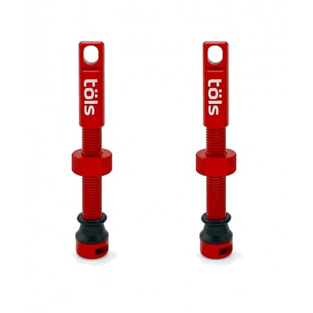 TÖLS Líquido antipinchazos para tubeless con kit de válvulas presta aluminio color rojo mate 44MM RED 8436577118206