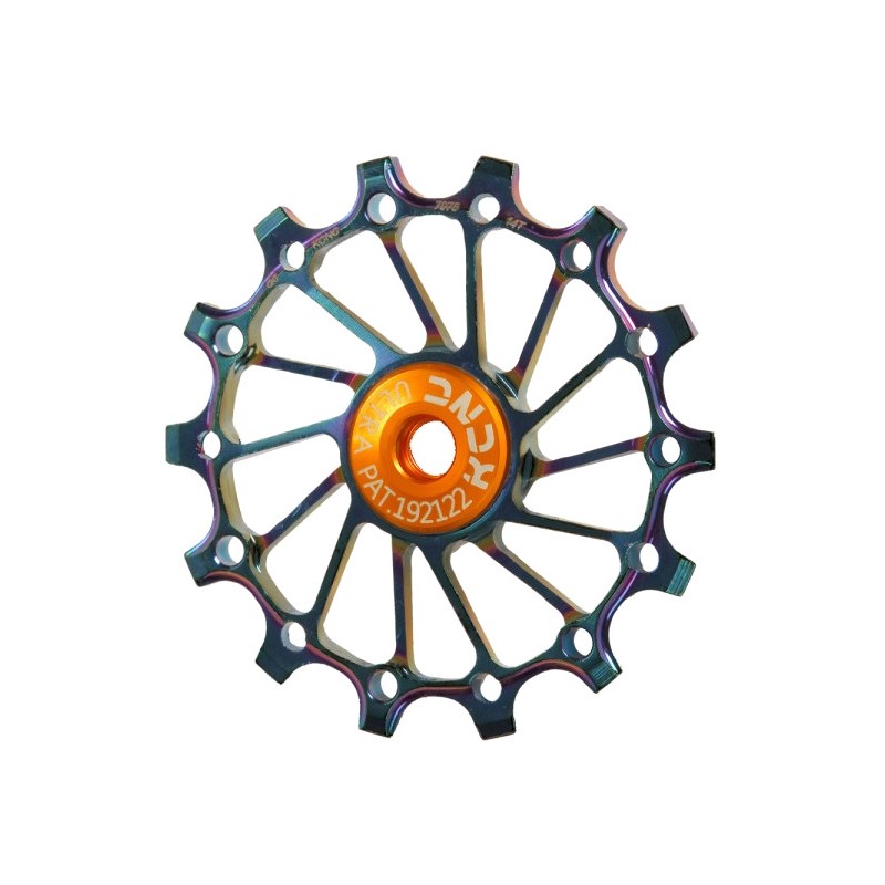 KCNC Roldana para cambio trasero 12V 14D ULTRA SRAM X-SYNC LONG TEETH NARROW/WIDE OIL SLICK KCROCOTSOI14D