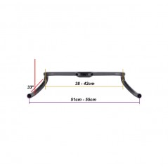 PROGRESS Manillar gravel PG-244 33º CARBON COMPACT DI2 FLARE PGMAGR244NG42