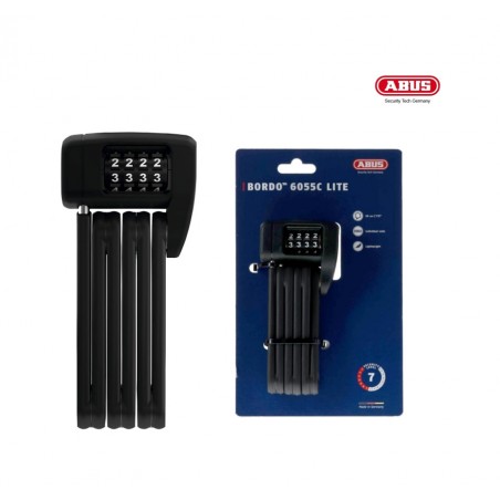 ABUS Candado combinado ligero con nivel de seguridad BORDO COMBO LITE 6055C/60 LEVEL 7 4003318621055