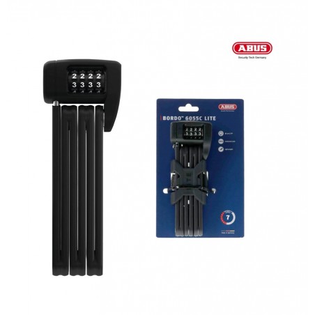 ABUS Candado combinado ligero con nivel de seguridad BORDO COMBO LITE 6055C/85 SH LEVEL 7 4003318621116