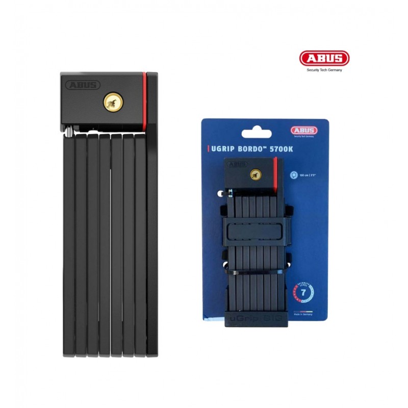 ABUS Candado plegable con nivel de seguridad BORDO BIG UGRIP 5700K/100 SH LEVEL 7 4003318867439